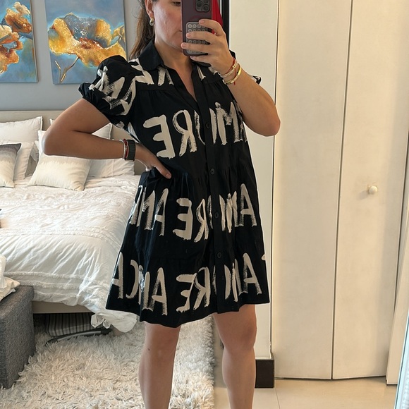 Desigual Black and White Graphic Dress - Picture 2 of 5